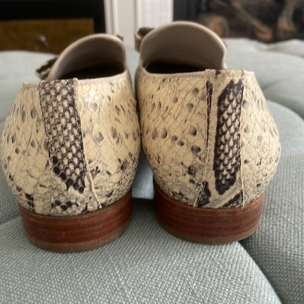 Pertini Leather Snakeskin Pattern Loafer - Picture 4 of 16